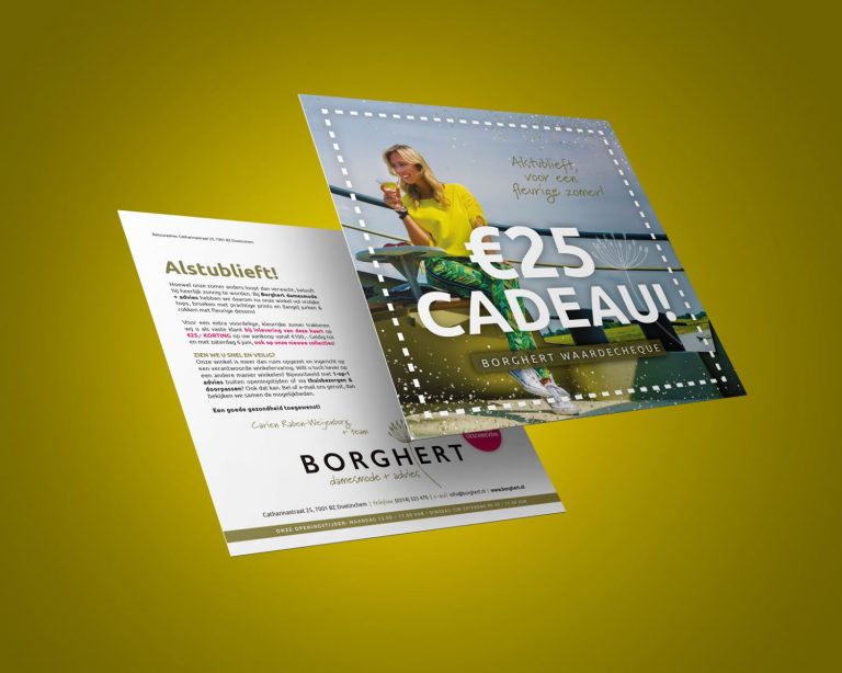 direct mailingkaart waardecheque