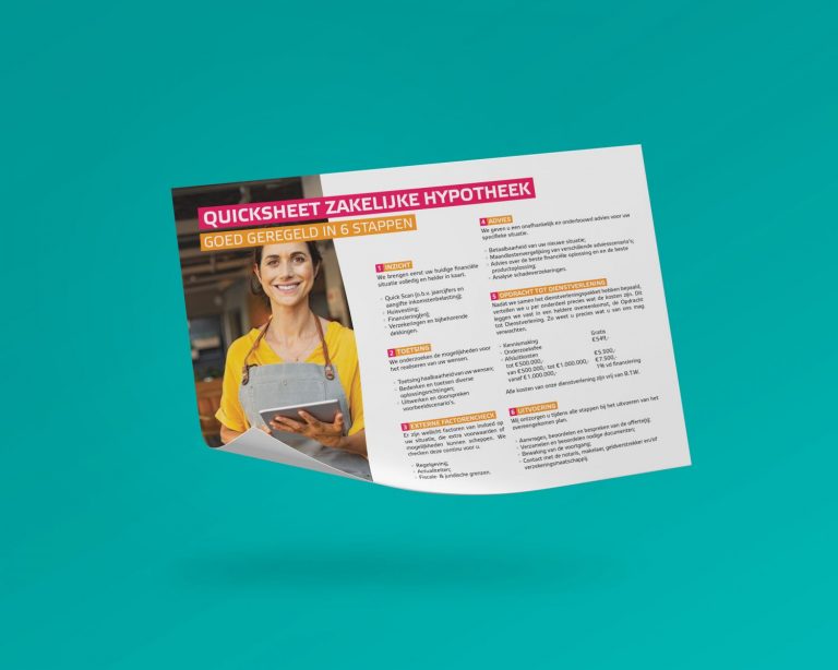 quicksheet zakelijke hypotheek
